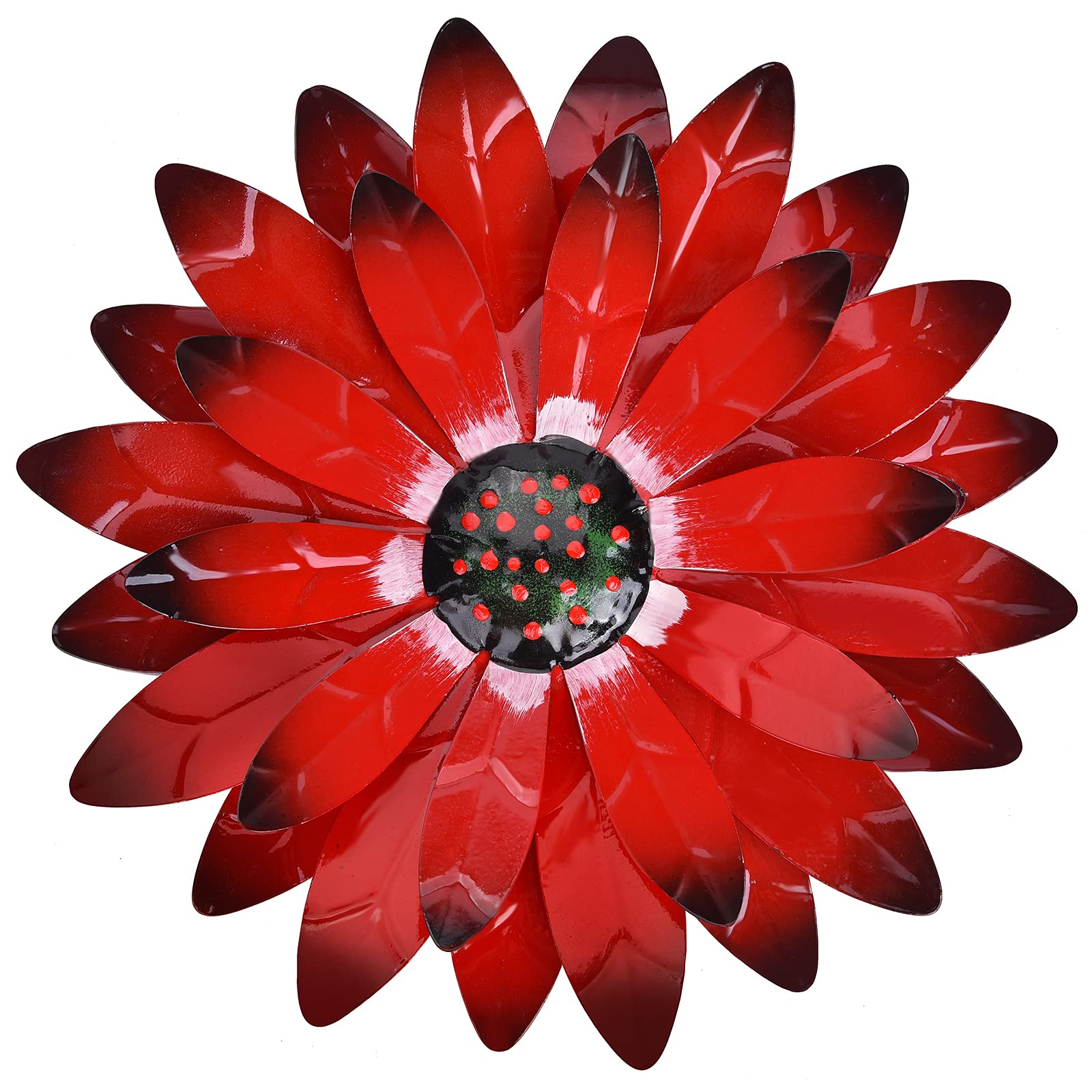 qzmaikoo Red Daisy Metal Flowers Wall Decor Metal Wall Art Decorations