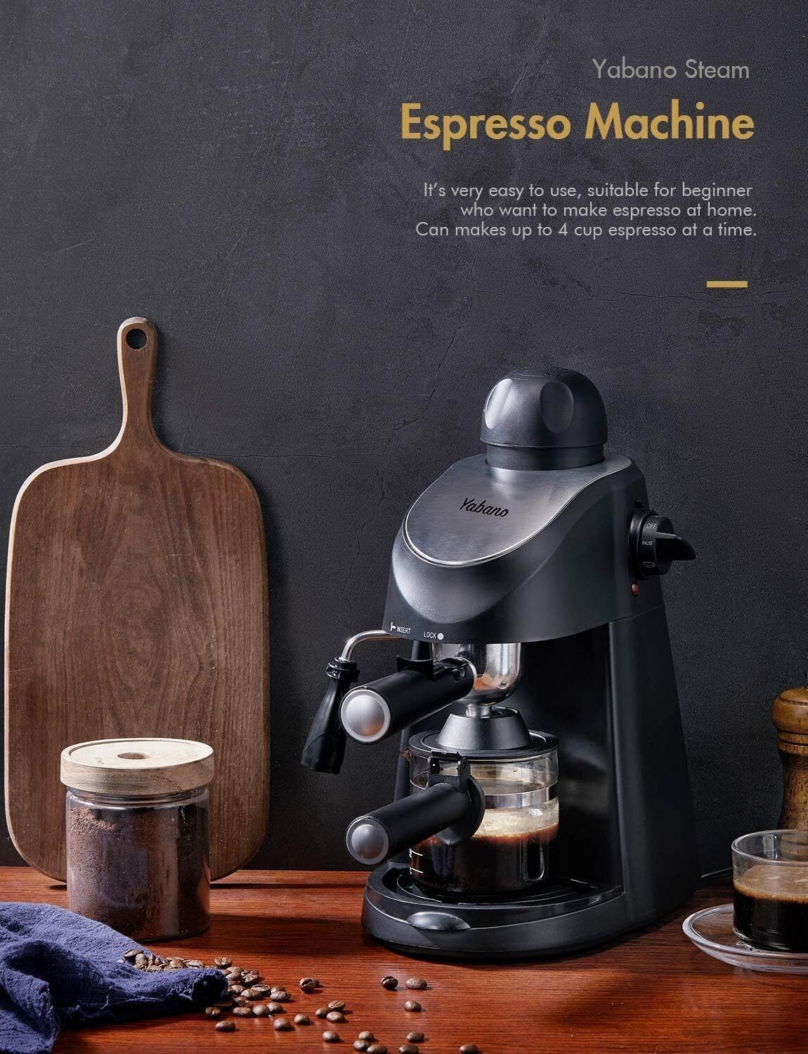 r Espresso Coffee Maker, Espresso and Cappuccino Machine with Milk