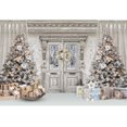 thumbnail image 1 of r Party Holiday Background Photography Floor Wood Bright Interior Gift Trees Xmas Backdrop Fireplace White, 1 of 5