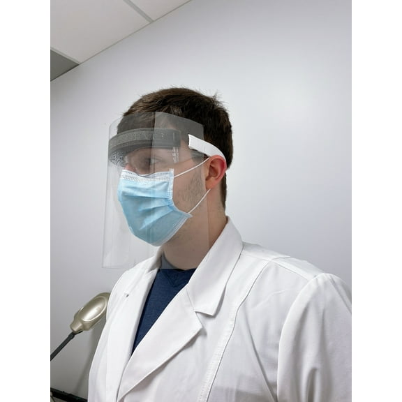 rHEALTH Face Shield, 15 Pack | Made in USA! | Reusable | Extra Soft Foam | Lightweight Comfort | Adjustable| Use with Goggles or Glasses | Anti-Fogging