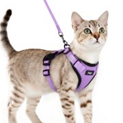 Pigo Cat Harness and Leash for Walking, Escape Proof Soft Adjustable Vest Harnesses for Cats, Easy Control Breathable Reflective Strips Jacket, Light Purple