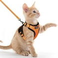 thumbnail image 1 of rabbitgoo Cat Harness and Leash for Walking, Escape Proof Soft Adjustable Vest Harnesses for Cats, Easy Control Breathable Reflective Strips Jacket, Orange, 1 of 11