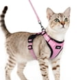 thumbnail image 1 of Pigo Cat Harness and Leash for Walking, Escape Proof Soft Adjustable Vest Harnesses for Cats, Easy Control Breathable Reflective Strips Jacket, Pink, 1 of 11