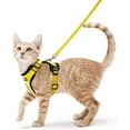 thumbnail image 1 of rabbitgoo Cat Harness and Leash for Walking, Escape Proof Soft Adjustable Vest Harnesses for Cats, Easy Control Breathable Reflective Strips Jacket, Yellow, 1 of 9