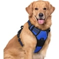 thumbnail image 1 of Pigo Dog Harness No Pull Pet Harness with 2 Leash Clips, Adjustable Soft Padded Dog Vest, No Choke Reflective Outdoor Pet Oxford Vest with Easy Control Handle for Large Dogs, Dazzling Blue, 1 of 11