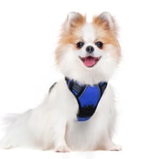 Pigo Dog Harness No Pull Pet Harness with 2 Leash Clips, Adjustable Soft Padded Dog Vest, No Choke Reflective Outdoor Pet Oxford Vest with Easy Control Handle for Puppy, Dazzling Blue