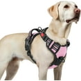 thumbnail image 1 of rabbitgoo Dog Harness Small Sized, No Pull Pet Harness with 3 Buckles, Adjustable Soft Padded Dog Vest with Instant Control Handle, Easy Walking Reflective Pet Vest for Small Dogs, Pink, Large, 1 of 10