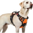 thumbnail image 1 of rabbitgoo Dog Harness Small Sized, No Pull Pet Harness with 3 Buckles, Adjustable Soft Padded Dog Vest with Instant Control Handle, Easy Walking Reflective Pet Vest for Small Dogs, Orange, Large, 1 of 9