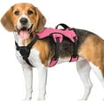 thumbnail image 1 of rabbitgoo Escape Proof Dog Harness, Soft Padded Full Body Pet Harness, Reflective Adjustable No Pull Vest with Lift Handle and Lesh Clip for Large Dogs Walking Hiking Training, Pink, 1 of 11