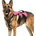 thumbnail image 1 of rabbitgoo Escape Proof Dog Harness, Soft Padded Full Body Pet Harness, Reflective Adjustable No Pull Vest with Lift Handle and Lesh Clip for Large Dogs Walking Hiking Training, Pink, 1 of 11