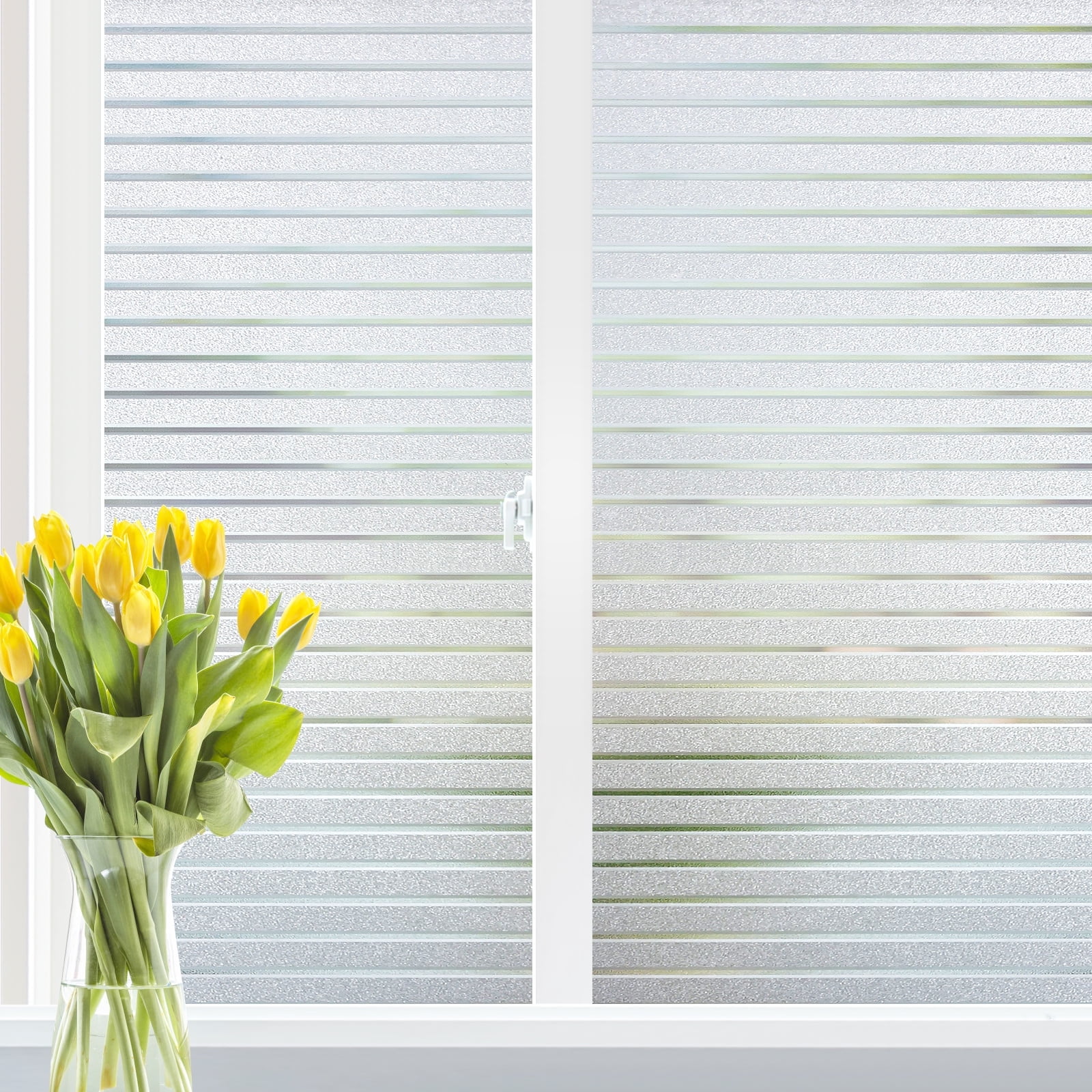 rabbitgoo Frosted Window Film Static Cling Decorative Glass Film UV