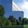 thumbnail image 1 of rabbitgoo One Way Window Film Daytime Privacy Mirror Window Tint for Home Office, Heat Control Sun Blocking Anti UV Reflective Tinting Film Glass Window & Door Covering, Blue Silver, 1 of 10