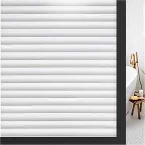 rabbitgoo Window Privacy Film Frosted Glass Film for Bathroom, Non Adhesive Static Cling Removable Window Sticker for Glass Door, Anti-UV Opaque Coverings, 17 x 77 inches