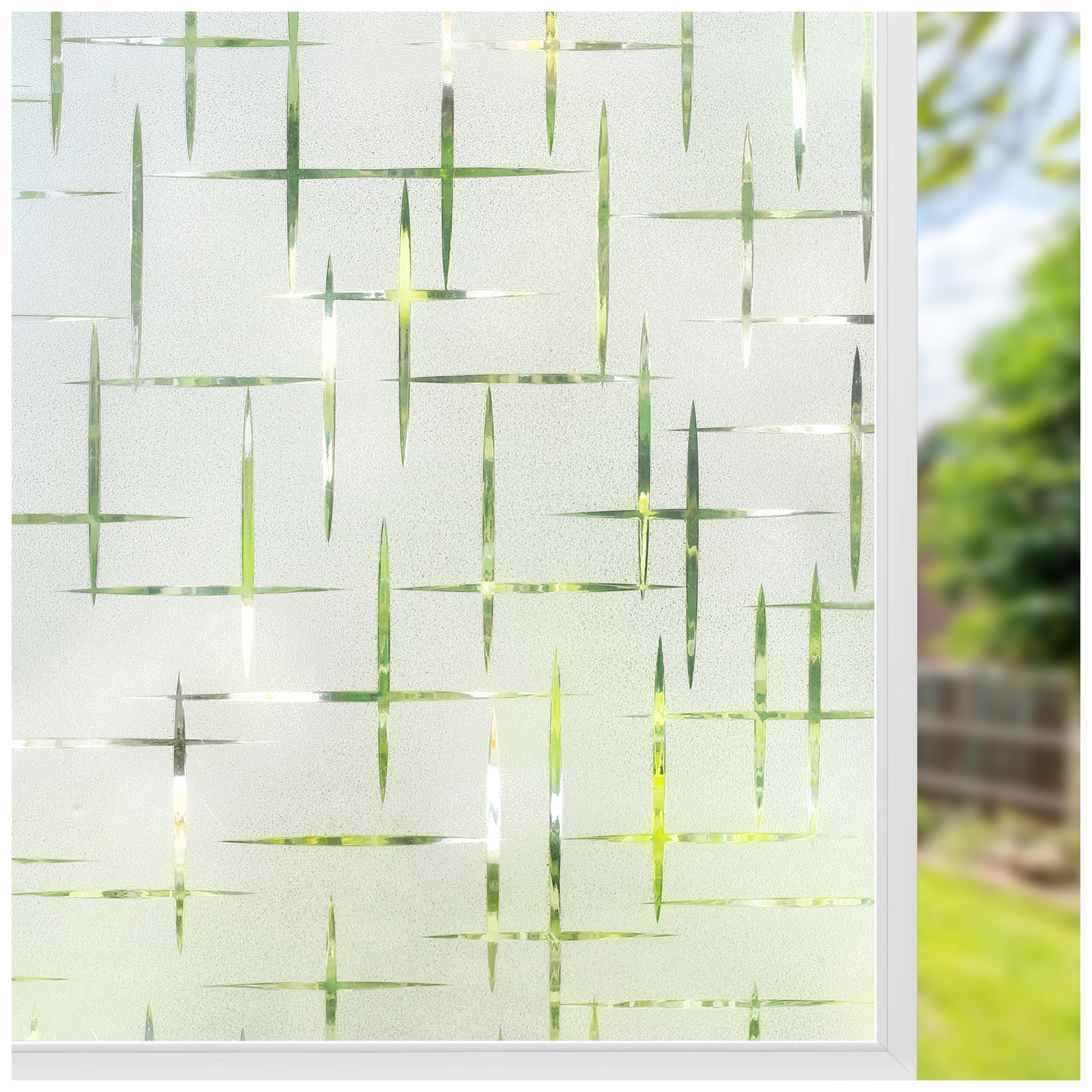 rabbitgoo Window Privacy Film, Frosted Glass Film for Windows & Doors, Self Static Cling