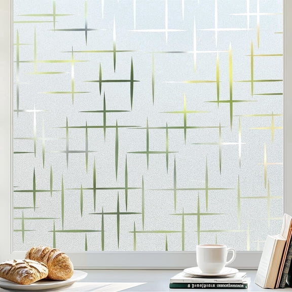rabbitgoo Window Privacy Film, Frosted Glass Film for Windows & Doors, Self Static Cling Frosting Decorative Window Stickers Window Tinting for Home Bathroom, 35.4 x 78.7 inches