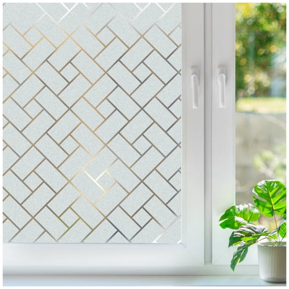 rabbitgoo Window Privacy Film, Frosted Glass Static Cling Window Sticker, Non-Adhesive Sun UV Blocking Vinly Covering for Home Office Bathroom, 23.6 x 78.7 inches