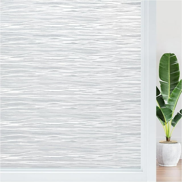 rabbitgoo Window Privacy Film Frosted Glass Window Film Removable Window Vinyl Door Window Clings Sticker for Home Decor, 35 x 77 inches