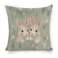 thumbnail image 1 of rabbits flowers pastelLinen toss pillowcase decoration pillowcase gifting preferred 20x20 inch cushion cover sofa pillowcase sofa bedroom living room car, 1 of 8