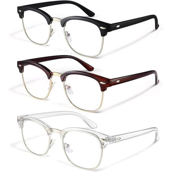 racico Computer Blue Light Blocking Glasses Blue Light Glasses Men Women, Anti Blu-Ray Clear Gaming Glasses Lenses