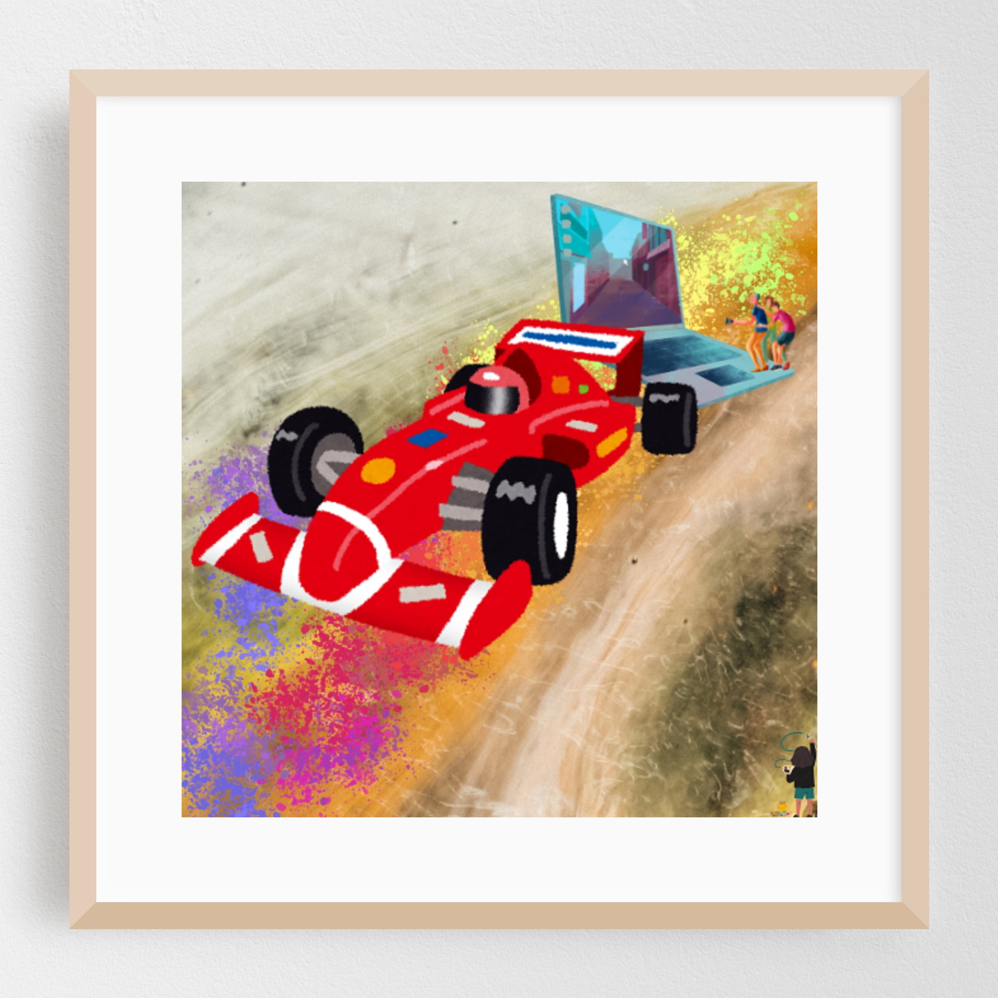 A racing car come true - Bangkok Thailand Digital Art Race Car ...