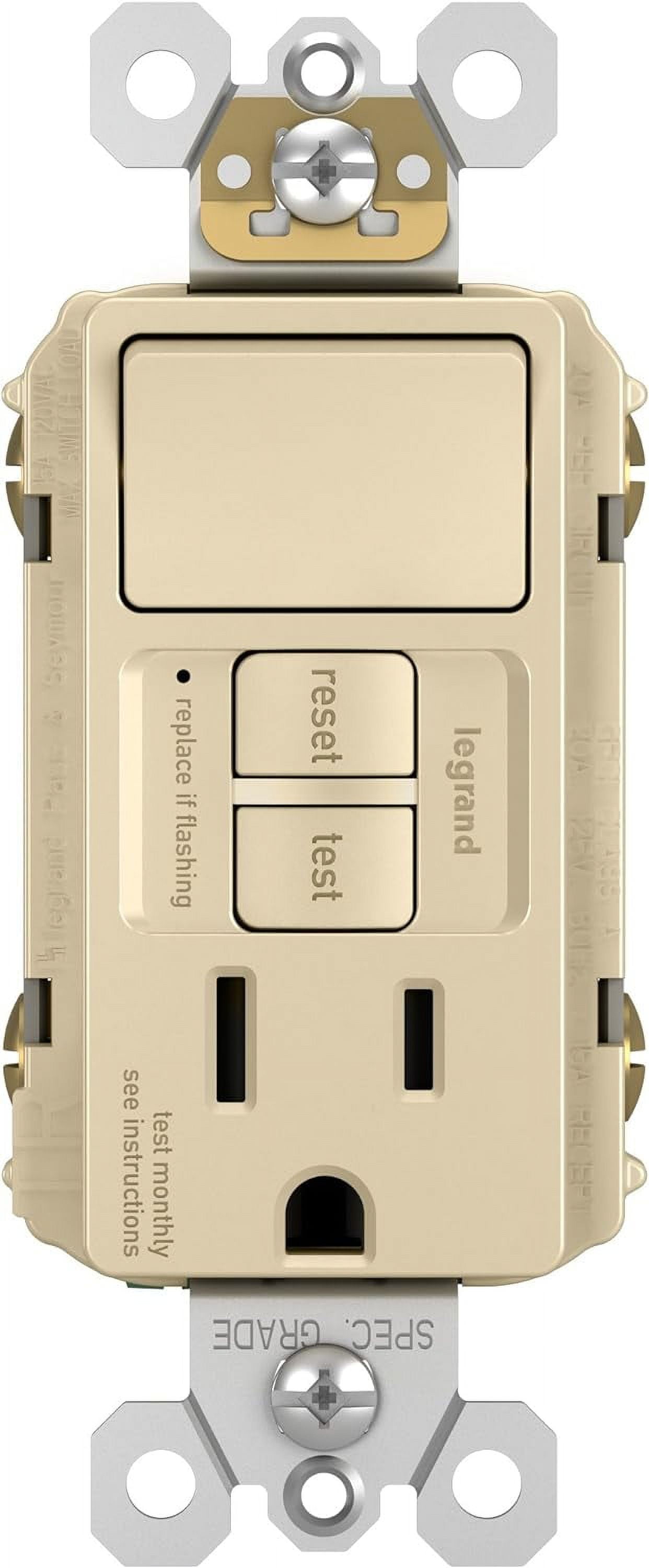 radiant 1597SWTTRICC4 15 Amp Combination GFCI Self Test Tamper