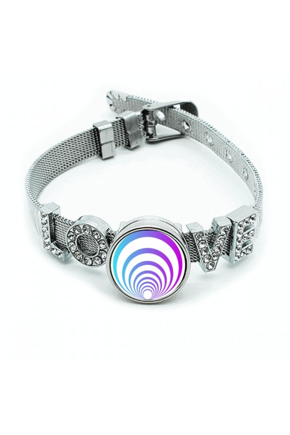 radiation line watch c Bracelet Wristband Crystal Love Adjustable Bangle