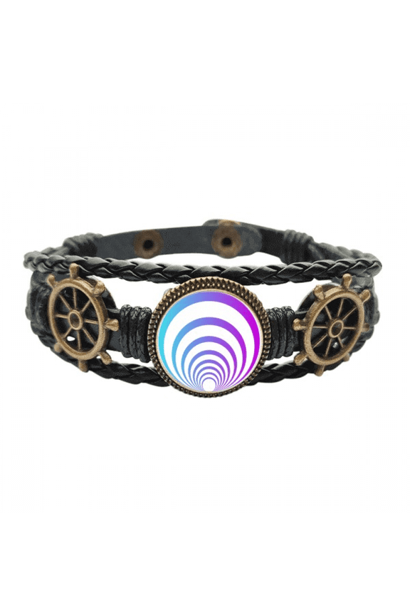 radiation line watch c Leather Braided Ocean Bracelet Wristband