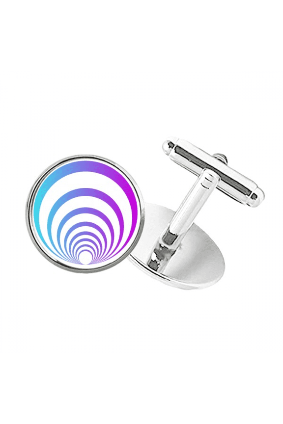 radiation line watch c round button cuff clip stud cufflinks