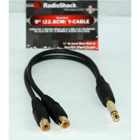 radioshack 9-inch y-adapter audio cable