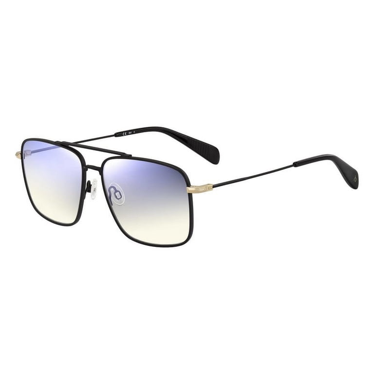 Rag & Bone 5022/S Square Aviator Sunglasses, Matte Black 