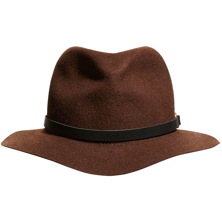 rag & bone Floppy Fedora Packable Matter Brown Melange LG  display picture 3
