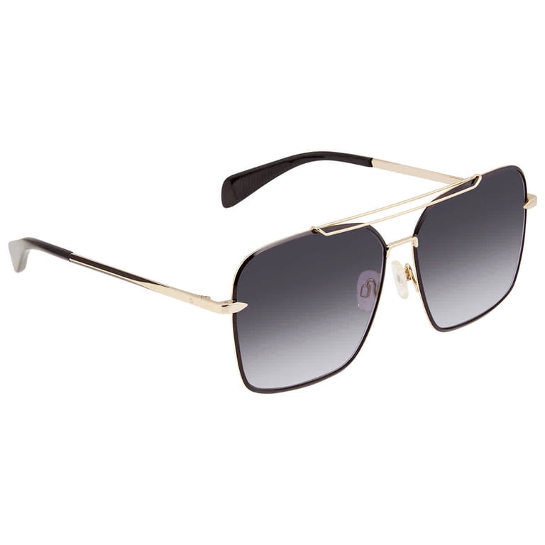 rag bone Oversized Square Sunglasses Gold Black/Dark Grey  display picture 1
