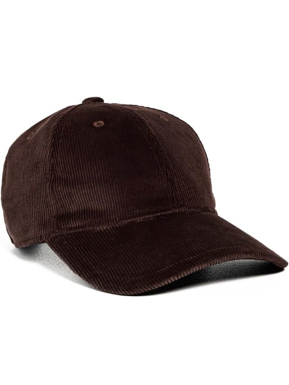 Women's Harlow Corduroy Baseball Cap, Dark Espresso