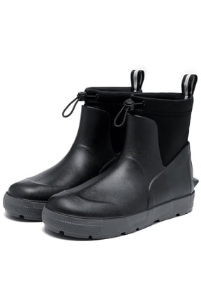 Deck Boots for Men's,Ankle Rubber Rain Boots Waterproof Anti-Slip Waterproof Shoes,Rubber Outdoor Fishing Boating Boots Water Work Shoes for Men