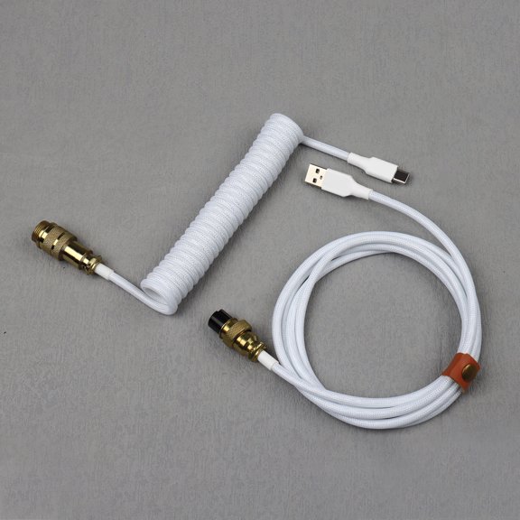 rainbow M12 Connector 5pin Gx16 Pin Coil Cable Connector Coiled Cable Usb Customized Mechanical Keyboard Cable