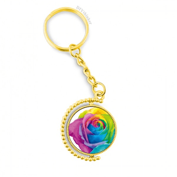 rainbow   flower lgbt metal connector key chain  accessory en keyholder