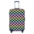 thumbnail image 1 of rainbow gradient colorful checkered Luggage Cover Anti Scratch, Elastic Suitcase Protector Suitcase Covers for Luggage Fits 18-32 Inch Luggage, 1 of 5