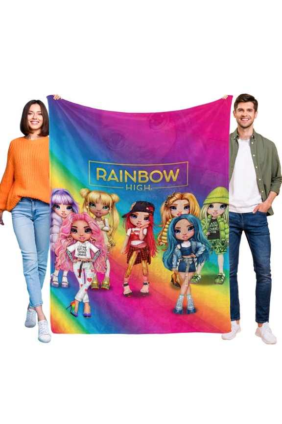 rainbow high Throw Blanket Gifts for Fans Lover Girls Boys Women Present Hoodie Him Bed 30"x40"