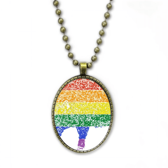 rainbow pig lgbt necklace vintage chain bead pendant jewelry collection