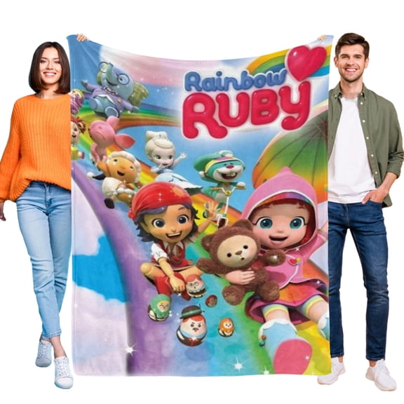 rainbow ruby-Anti-Pilling Flannel Blanket Soft Lightweight Plush Fuzzy Cozy Luxury Blanket for Home and Kitchen Use Perfect for Kids and Adults 32"*48"(80cm*120cm)