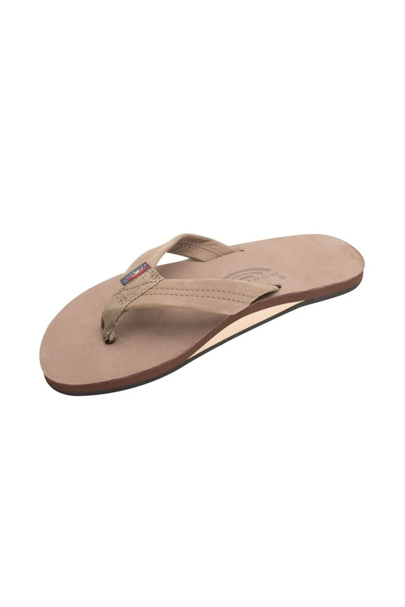 women's single layer premier leather sandal, dark brown, ladies 10/9.5-10.5 b(m) us