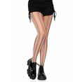 thumbnail image 1 of rainbow stripped fishnet pantyhose., 1 of 5