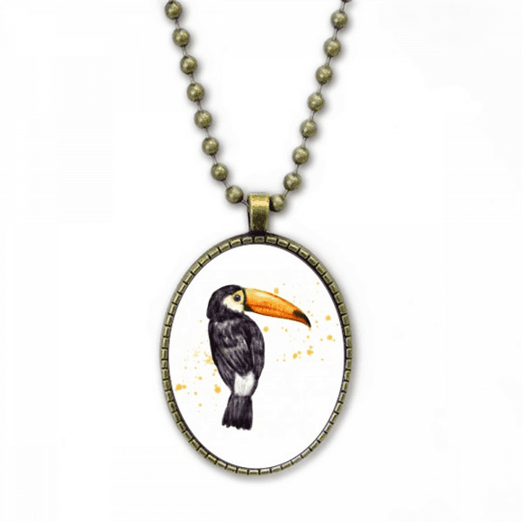 ramphastos toco bird tropical necklace vintage chain bead pendant jewelry collection