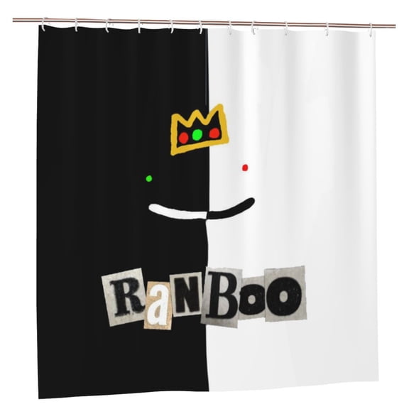 ranboo Bathroom Shower Curtain,Bath Curtains Durable Waterproof Bath Curtain with 12 Hooks,72x72in, Adluts Girls Boys Bathroom Decor House Gifts