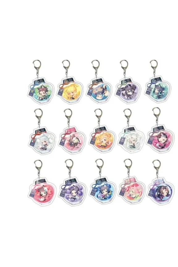 random 1pc Anime Demon Slayer mix Acrylic Keychain Key Chain Girls boy Keyring