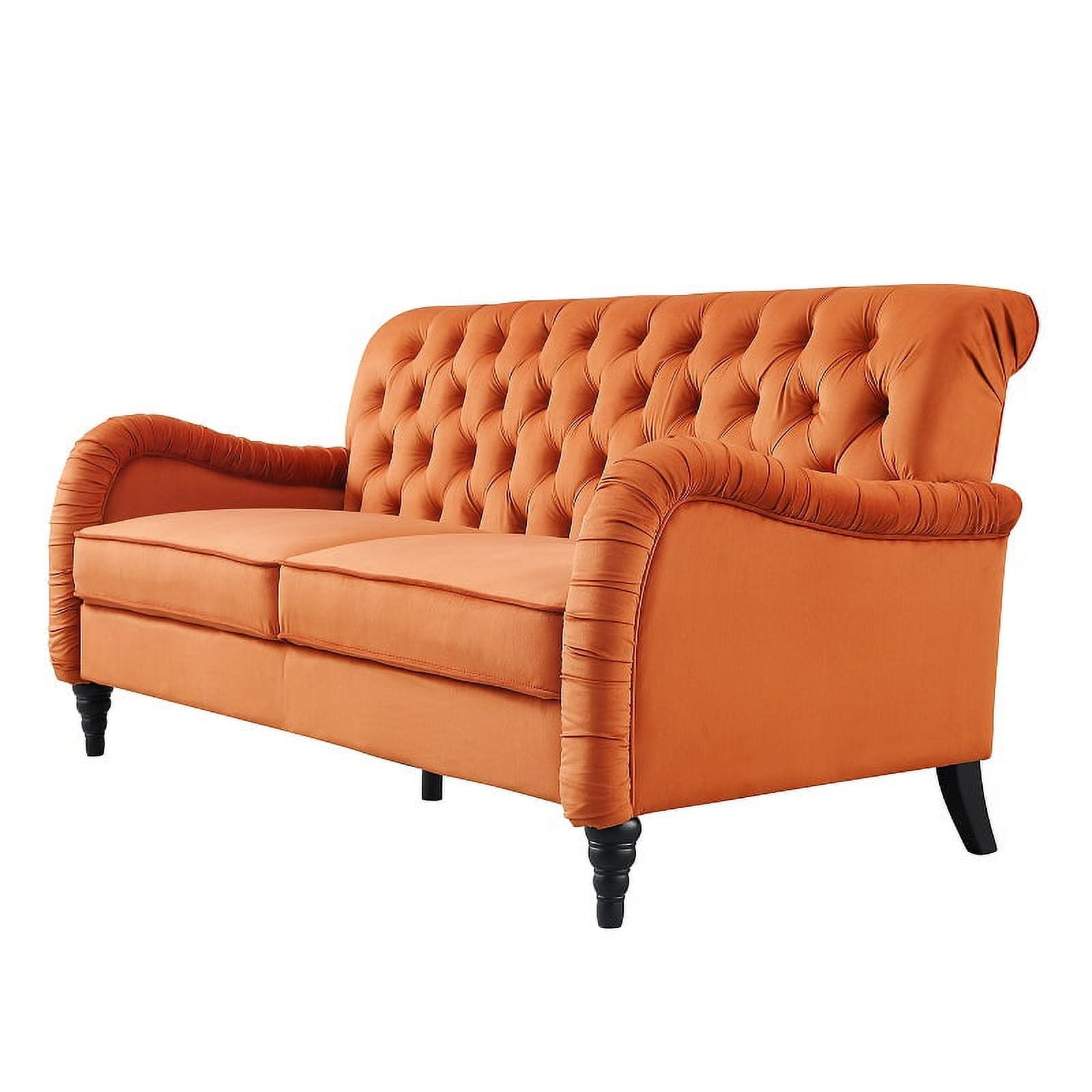 range Velvet Couch Sofa MidCentury Modern Love Seat Chesterfield 3