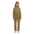 thumbnail image 1 of ranrann Kids Coveralls Girls Boys Mechanic Costume Long Sleeve Cargo Jumpsuit Flightsuit Khaki 6, 1 of 6