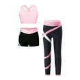 thumbnail image 1 of ranrann Kids Girls' 3 Piece Gymnastics Sports Workout Active Set Tumbling Dance Outfit Athletic Pink 8, 1 of 5