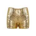 thumbnail image 1 of ranrann Kids Girls Sequins Dance Shorts Hip Hop Jazz Dance Performance Costume Yellow 120-140/12, 1 of 6