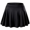 thumbnail image 1 of ranrann Kids Girls Tennis Skirt High Waisted Sports Golf Skort Stretch Plain Flared Skater Skirt with Black S, 1 of 5